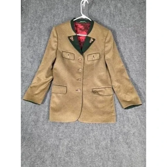 Habsburg Anna Eugenie Blazer Tan Cashmere Hunting Jacket Womens 38 Austrian Work